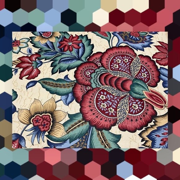 WAVERLY Home Decor Fabric  Greenfield Village/Henry Ford Musuem Floral 21" x 54" - Picture 6 of 16